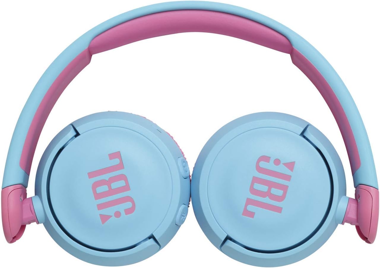 JBL JR310 BT On-Ear-Kinderkopfhörer in Hellblau  Kabellose Bluetooth-Kopfhörer mit Headset und Fernbedienung
