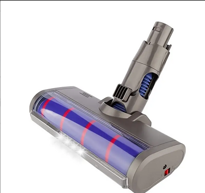 Ersatz-Weichwalzen-Reinigungskopf, kompatibel mit Dyson V6 Animal, V6 Fluffy, DC58, DC59, DC61, DC62, DC74 Akku-Staubsauger, Hartbodenmontage mit Scheinwerfern