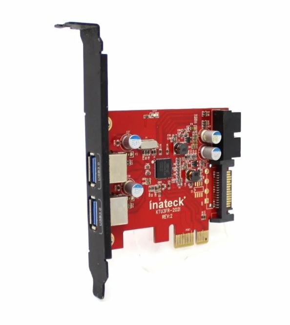 Inateck 2-Port USB 3.0 Controller KTU3FR-2021 SATA Strom PCI-E 1x