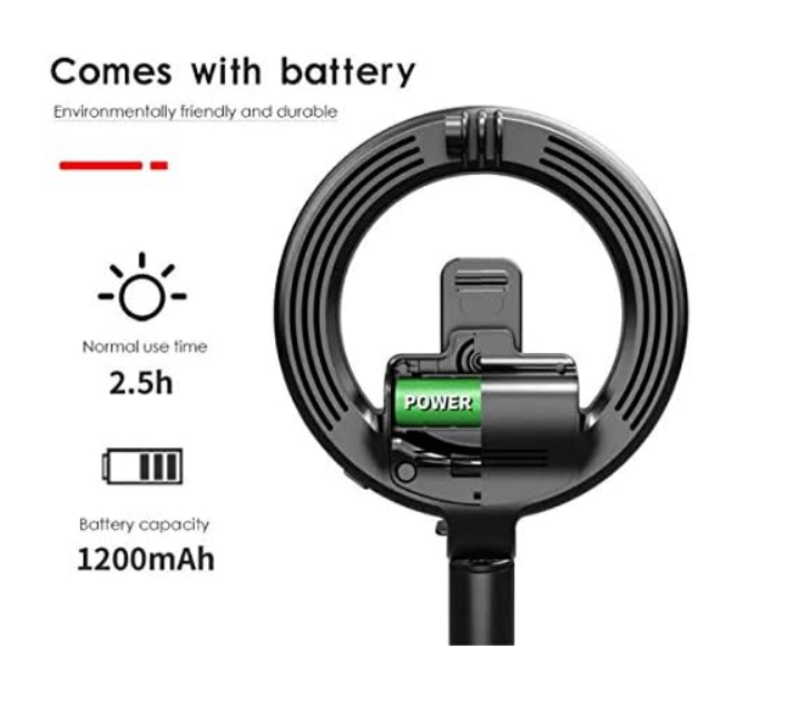 L07 Ringlicht faltbares kabelloses Selfie-Stick-Stativ