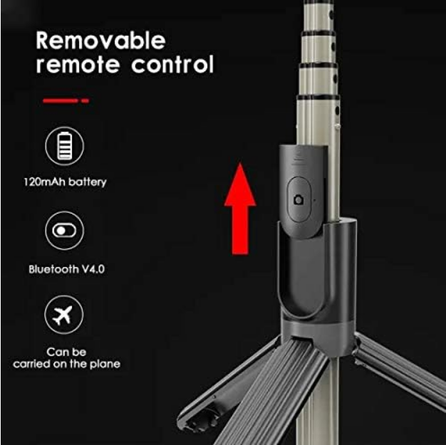 L07 Ringlicht faltbares kabelloses Selfie-Stick-Stativ