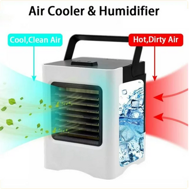 Tragbare Klimaanlage – wiederaufladbarer persönlicher Luftkühler mit 3 Geschwindigkeiten, Dauer 12 Stunden, leiser Mini-Klimaanlagenventilator, Schreibtisch-Kühlventilator für Zuhause, Schlafzimmer, Reisen und Büro