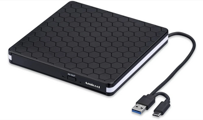 Externes DVD-Laufwerk, Amicool USB 3.0 Typ-C CD DVD +/-RW