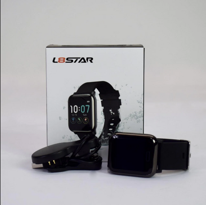 L8Star Smartwatch Schwarz