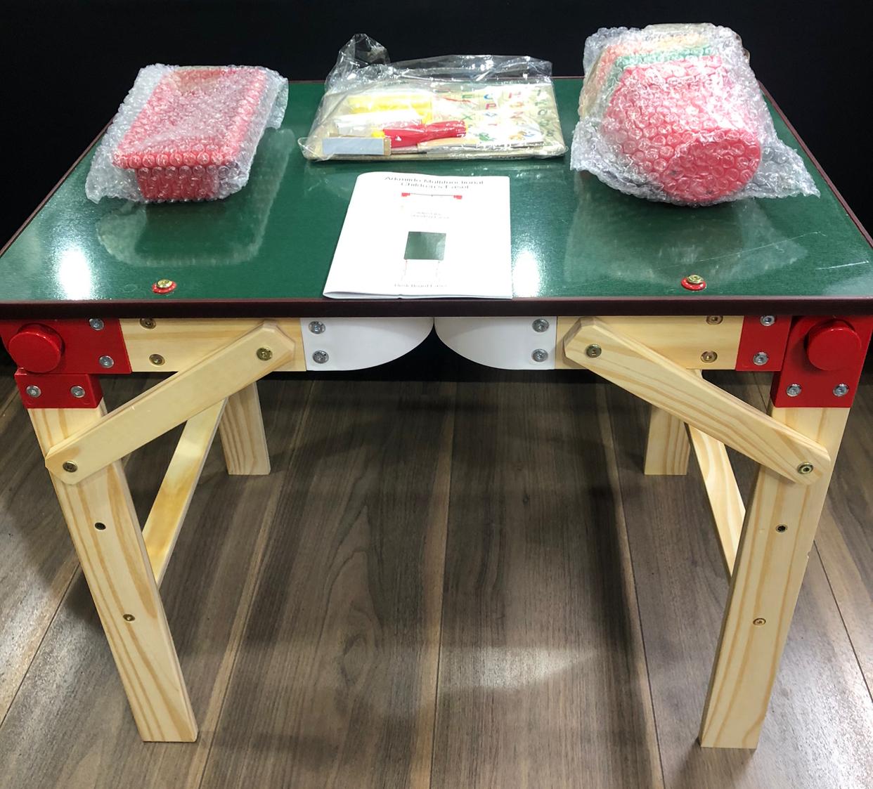 Arkmiido 2-in-1 Kindertafel aus Holz verstellbare Spiel-Tafel  zum Stehen, Malen und Zeichnen, mit magnetischem, doppelseitigem Whiteboard und Tafel für Kleinkinder, Jungen und Mädchen