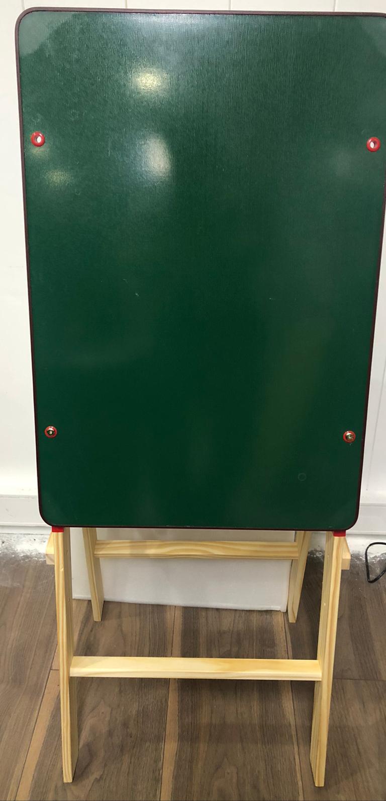 Arkmiido 2-in-1 Kindertafel aus Holz verstellbare Spiel-Tafel  zum Stehen, Malen und Zeichnen, mit magnetischem, doppelseitigem Whiteboard und Tafel für Kleinkinder, Jungen und Mädchen