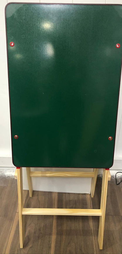 Arkmiido 2-in-1 Kindertafel aus Holz verstellbare Spiel-Tafel  zum Stehen, Malen und Zeichnen, mit magnetischem, doppelseitigem Whiteboard und Tafel für Kleinkinder, Jungen und Mädchen