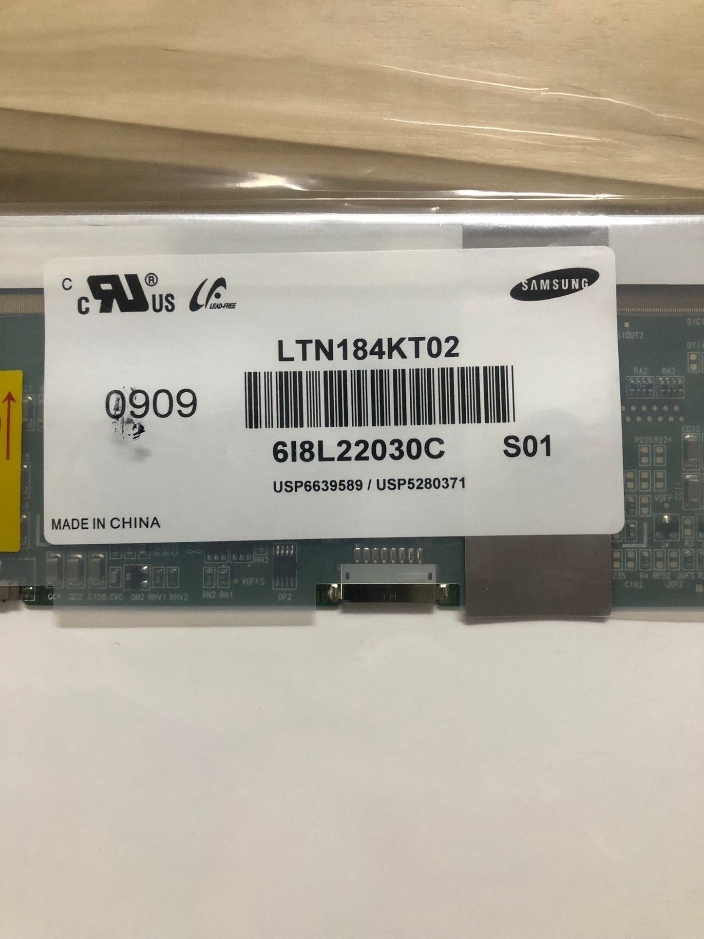 Écran LCD 18,4" 1680x945 pour Samsung LTN184KT02-T01 1CCFL