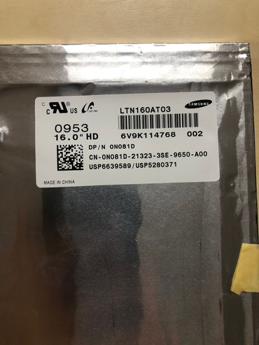 16"  Led Bildschirm Samsung LTN160AT03-002 Für DELL XPS Studio P/N N081D