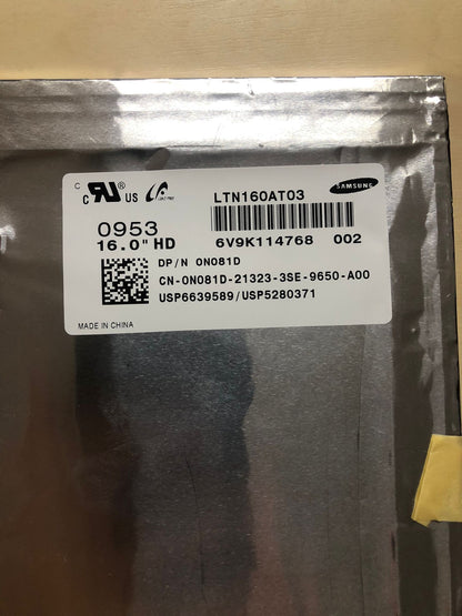 16"  Led Bildschirm Samsung LTN160AT03-002 Für DELL XPS Studio P/N N081D