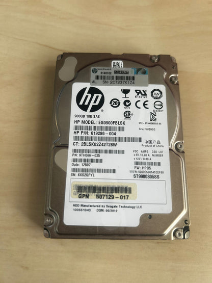 HP  619286-004 900GB 10K 6G SAS 2.5 DP HDD