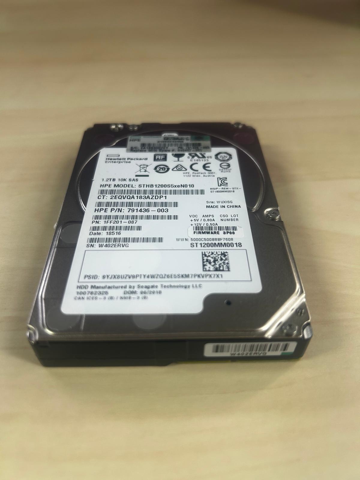 HP  791436-003 1.2TB 10K SAS  STHB1200S5xeN010 HDD