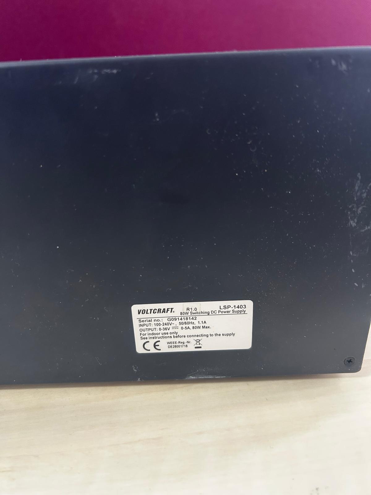 Voltcraft LSP-1403 Labornetzgerät, 0-36 V/DC, 0-5A, 80W, Slimline (7325)