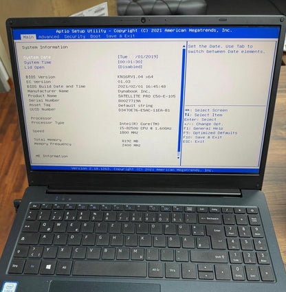 Dynabook Satellite Pro I5-8250U CPU 8.Gen. 8 GB RAM 15.6'' Notebook