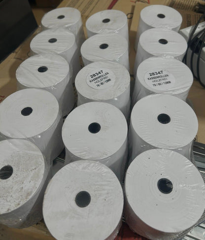 15 X Thermorollen,Kassarollen,Bonrollen voor kassasystemen, 76mm x 80 m x 12mm( 15 stück)