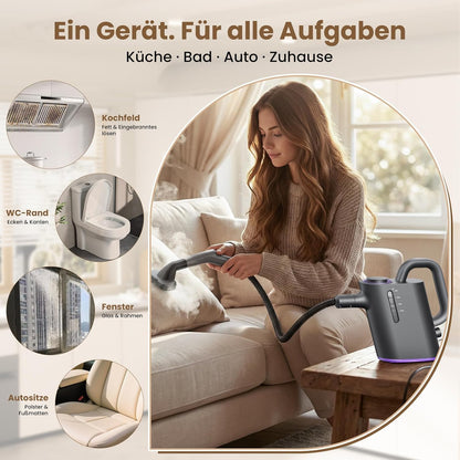 Ablemark Dampfreiniger Handgerät 550ML Tank,15s Schnellaufheizung 1500W