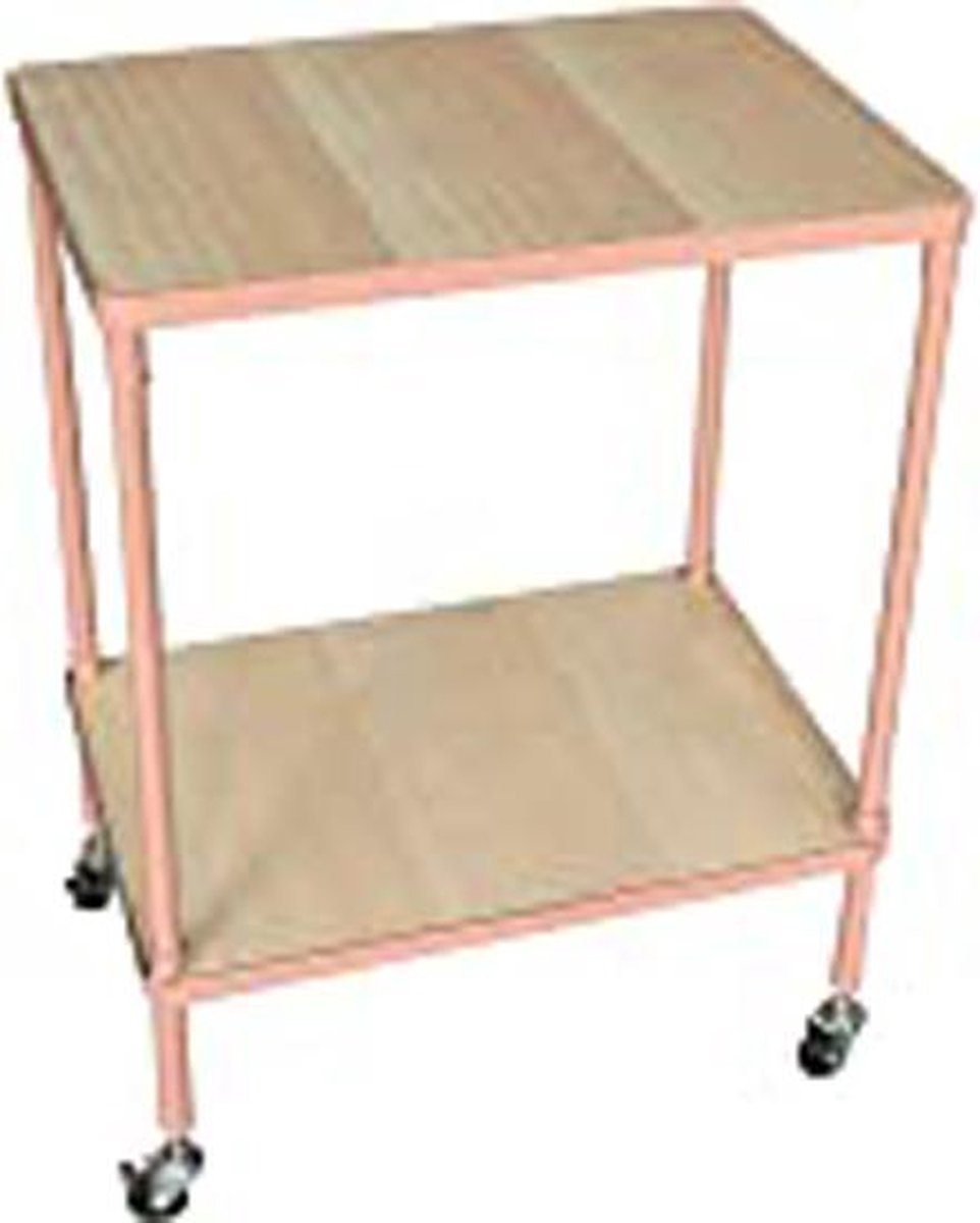 Anna Claras Küchentrolley - Servierwagen, Rollwagen mit 2 Einlegeböden, rosa - 65 x 50 x 35 cm