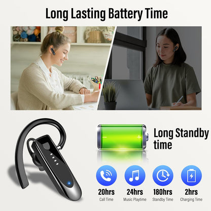 Atheewon H08 Wireless Bluetooth Headset 5.3 mit geräuschunterdrückendem Mikrofon