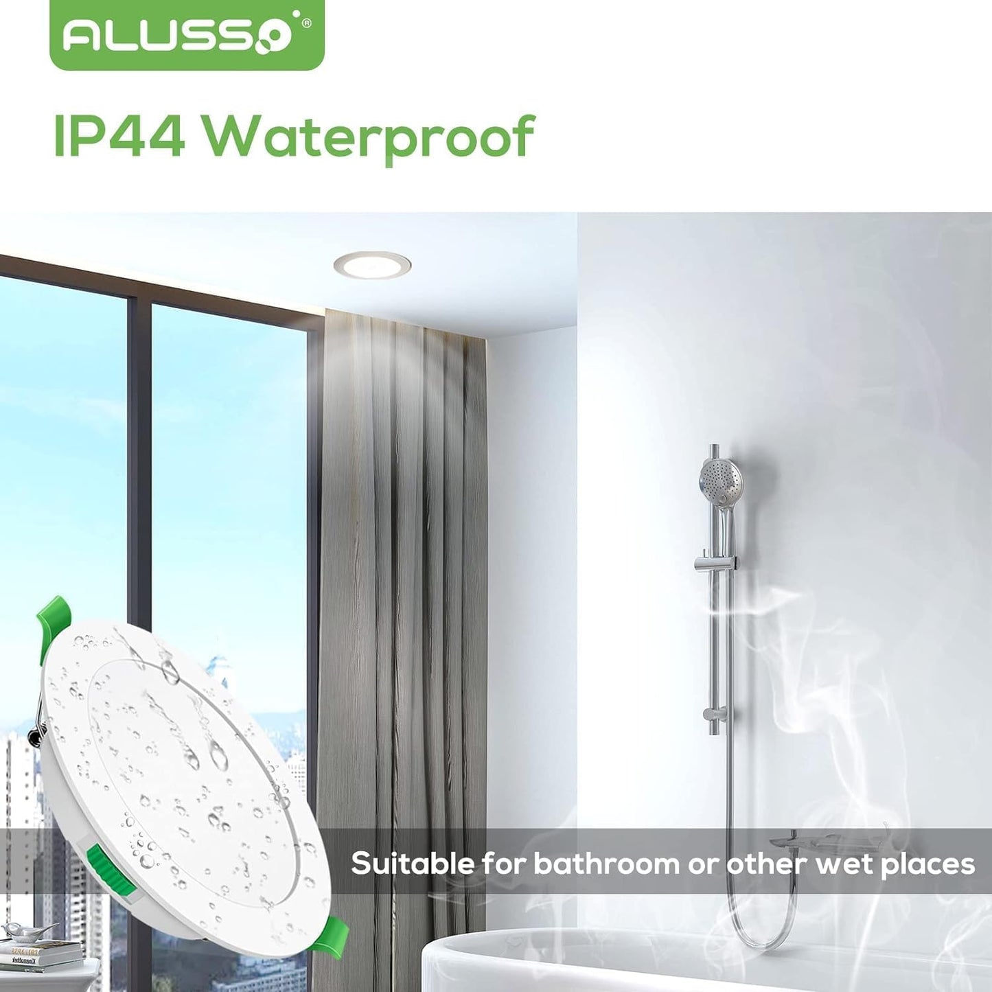 ALUSSO LED Deckenspots Flach 230V, 10W 800lm Dimmbar(6er Set)