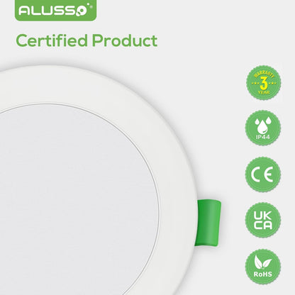 ALUSSO LED Deckenspots Flach 230V, 10W 800lm Dimmbar(6er Set)