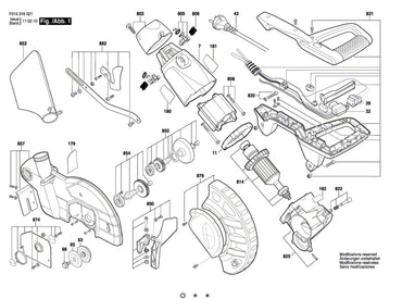 BOSCH Schutzoberteil | Ersatzteile für 3160 - F015316025 | 1619PA1943