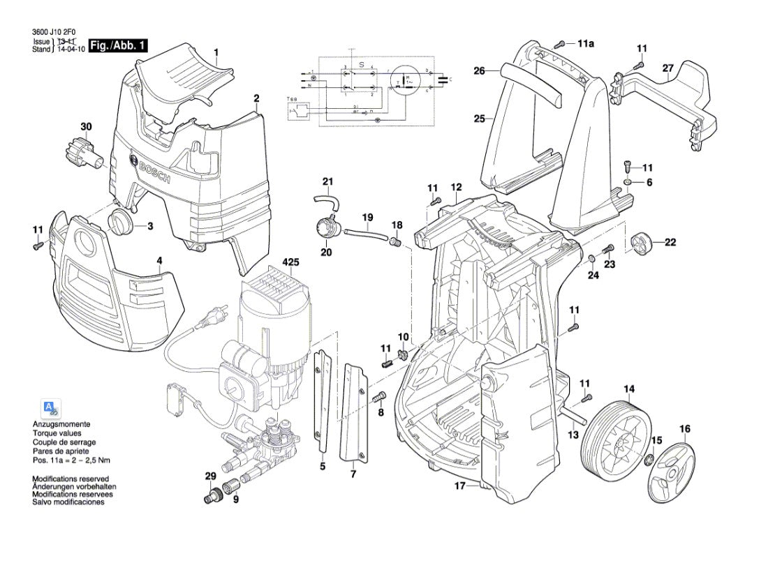BOSCH Elektromotor für GHP 6-14 - F016F04337