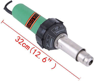 110V 1600W Kunststoff Schweißpistole Heißluft Heißluftpistole Einstellbare Temperatur PVC TPO Schweißset Zubehör Geschwindigkeit Düse Roller Delfin Messerhaken