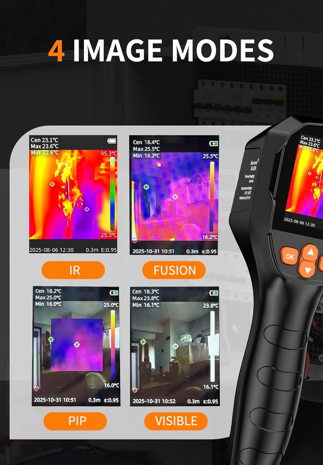 Aicevoos Wärmebildkamera SuperIR 240x240 IR-Auflösung Thermal Imaging Camera