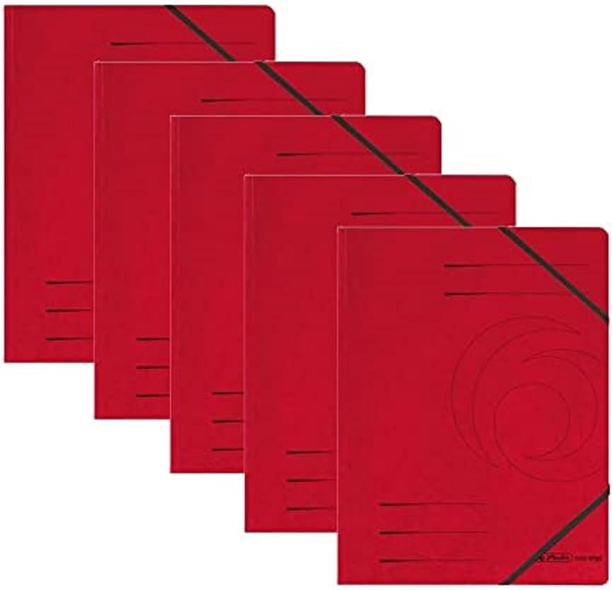 80 x Herlitz Eckspanner A4 Qualité, rouge, 80 pièces