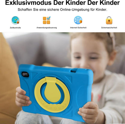 AOCWEI X700 Tablet 10 Zoll, Android 13 Tablet für Kinder,12GB RAM+128GB ROM, 512GB Blau