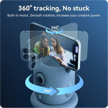 AICOCO Automatische Tracking-Handyhalterung, Auto-Face-Tracking-Stativ, 360° drehbare Handy-Kamerahalterung