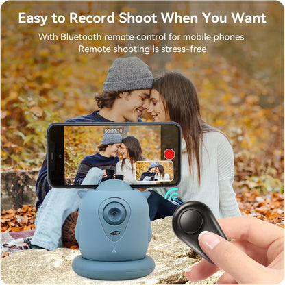 AICOCO Automatische Tracking-Handyhalterung, Auto-Face-Tracking-Stativ, 360° drehbare Handy-Kamerahalterung