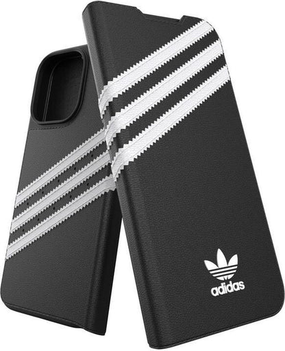 Adidas Handyhülle Book Case für Apple iPhone 13  Weiß/Schwarz