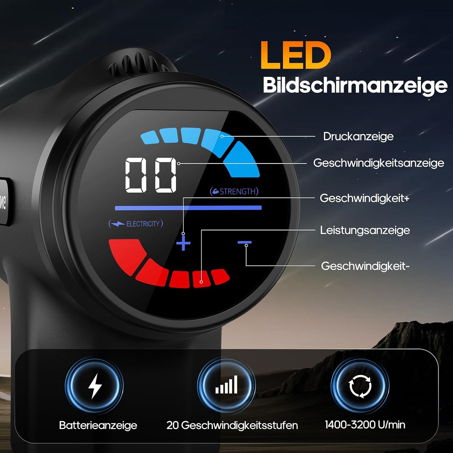 AERLANG Massagepistole mit Wärmefunktion, Muskel Massage Gun