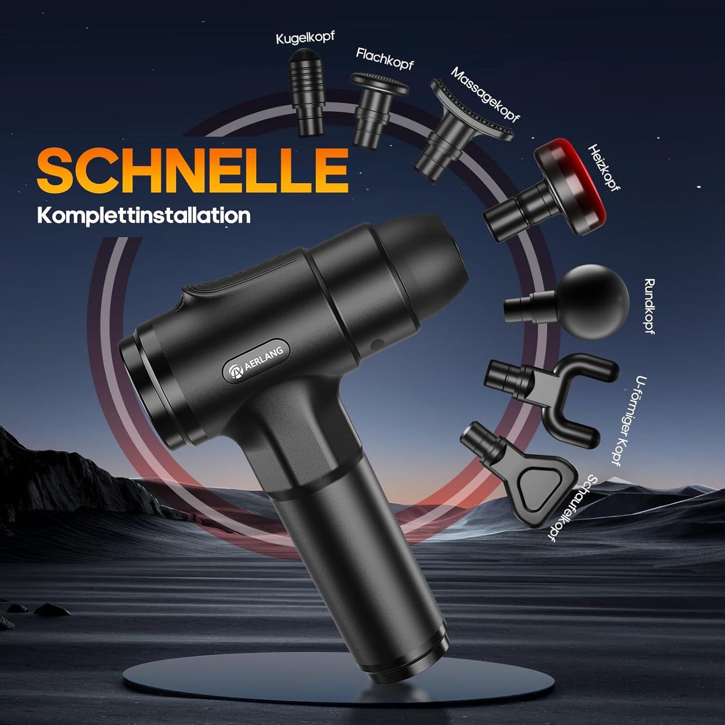 AERLANG Massagepistole mit Wärmefunktion, Muskel Massage Gun
