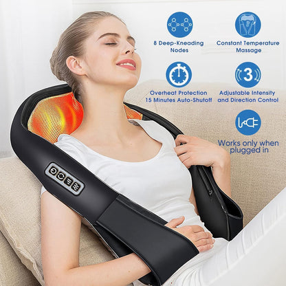 AERLANG Massagegerät Schulter Nackenmassagegerät mit Wärme,Shiatsu