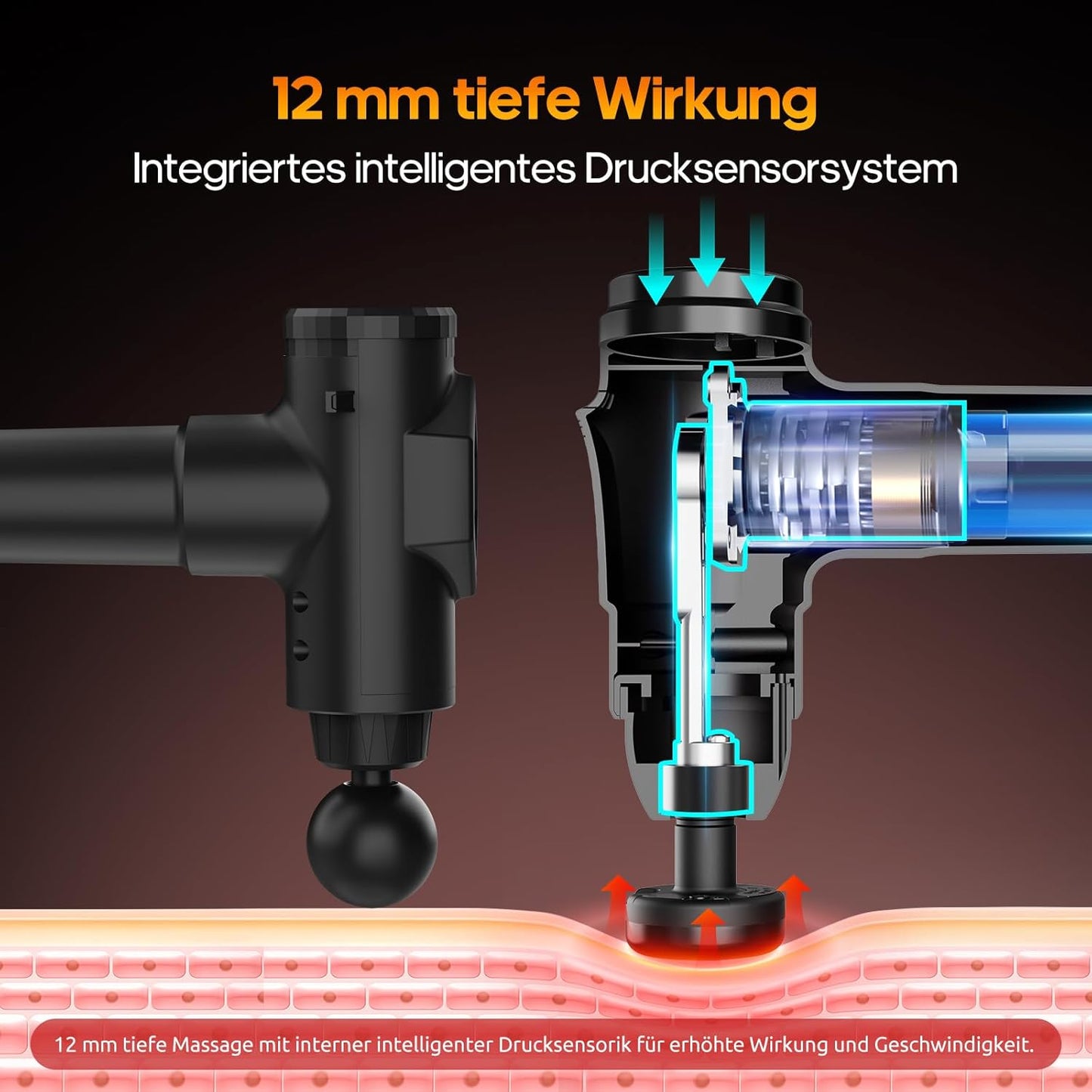 AERLANG Massagepistole mit Wärmefunktion, Muskel Massage Gun