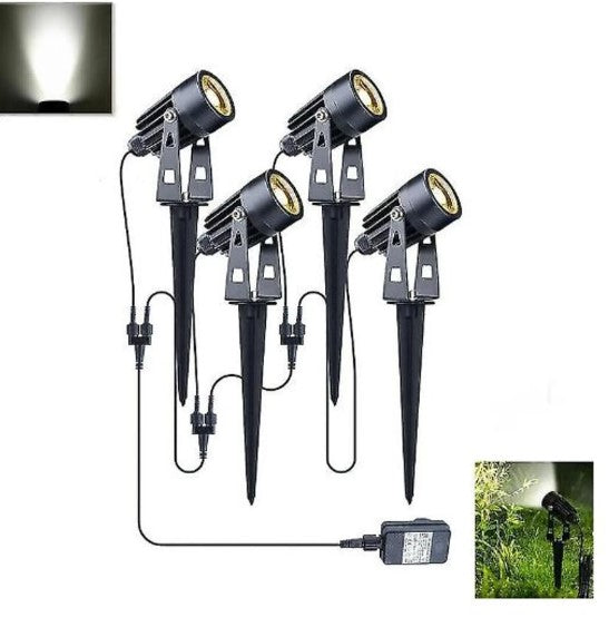 4 Stück LED-Gartenstrahler