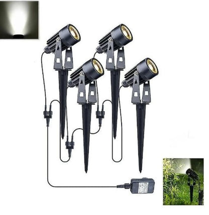 4 Stück LED-Gartenstrahler