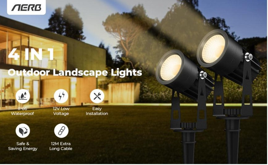 4 Stück LED-Gartenstrahler