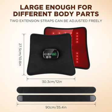 AFDEAL Multifunktionale Rotlicht-Massage-Pad mit digitaler Anzeige Controller, Vibration