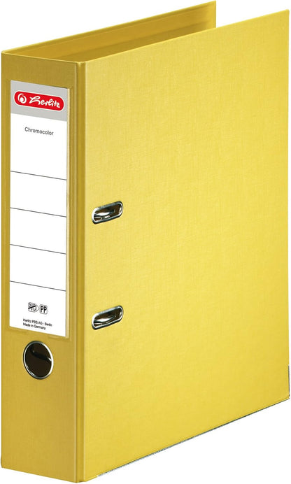 10 X Herlitz 10834356 Ordner maX.file protect+ (A4, 8 cm) gelb