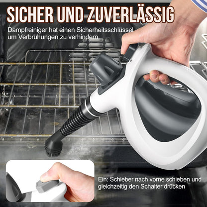 Auiffier Dampfreiniger, 1050W  mit 11 Zubehör, 3,5 bar Dampfdruck Handgerät mit 350 ml,