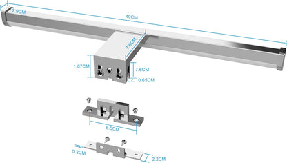 Aogled LED Spiegellampe Led Spiegelleuchte Badezimmer,10W 1200LM 4000K Bad Spiegelleuchte