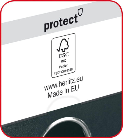 10 X Herlitz 5480405 Classeur max.file protect A4 (8 cm avec protection) bleu