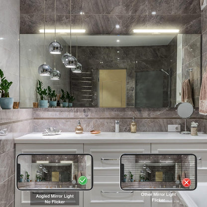 Aogled LED Spiegellampe Led Spiegelleuchte Badezimmer,10W 1200LM 4000K Bad Spiegelleuchte