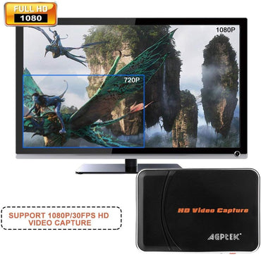 AGPTEK HD Game Capture 1080P HDMI Videorekorder Sprachaufnahme