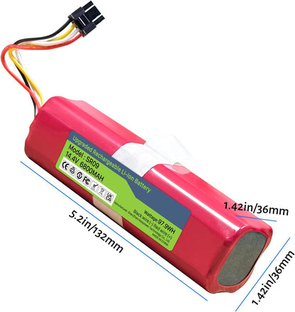 14,4V 6800mAh Li-ion Ersatzakku für Xiaomi Roborock S5 S50 S6 S7 S5 Max Mijia
