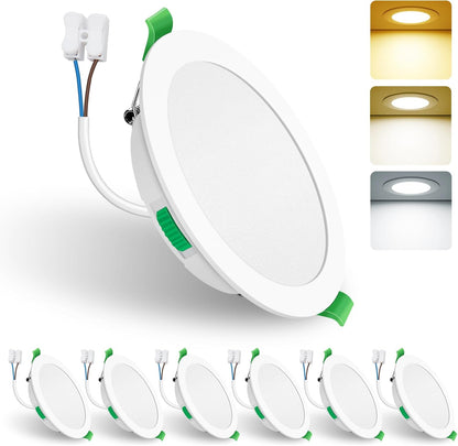 ALUSSO LIGHTING (6er Set) Einbaustrahler LED,15W 1200 Lumen 3000K 4000K 6500K Dimmbar Deckenspots