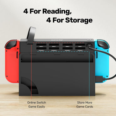 Alxum Switch Game Card Reader-8-in-1 Holder Case für Nintendo Switch/Switch OLED Konsole und Dock